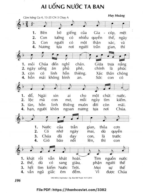 Ai uống nước Ta ban - Lm. Huy Hoàng - trang 1