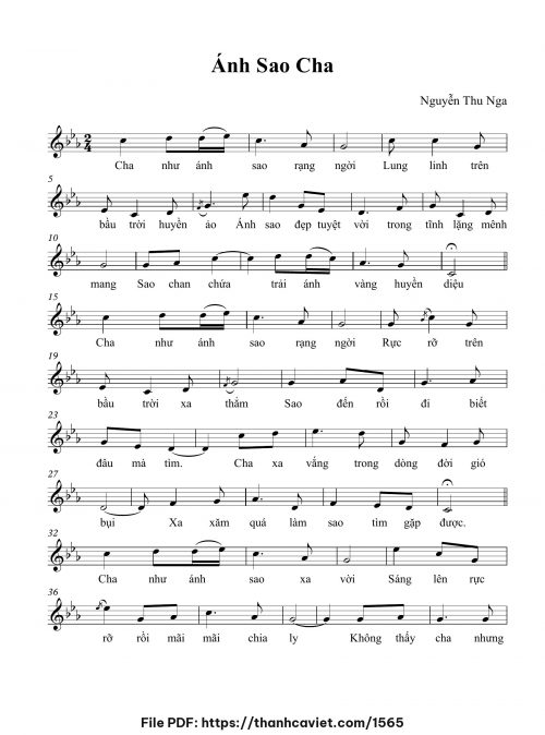Ánh sao cha - Nguyễn Thu Nga - trang 1