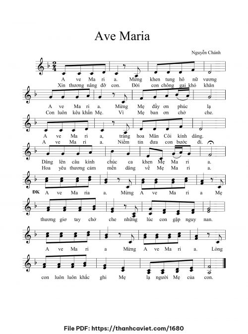 Ave Maria - Nguyễn Chánh - trang 1