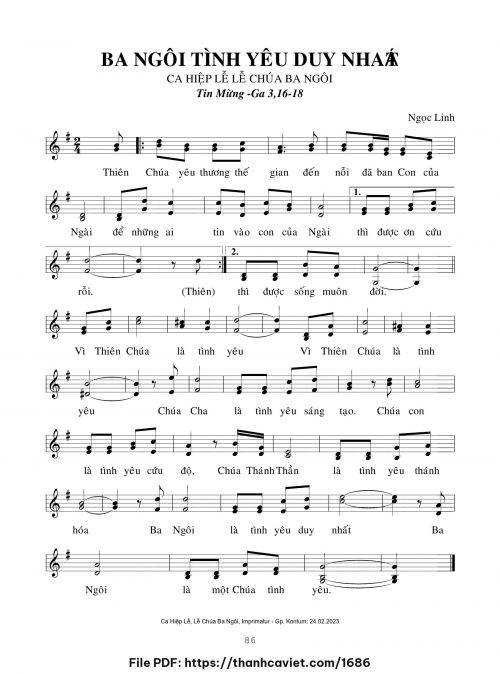 Ba Ngôi tình yêu duy nhất - Ngọc Linh - trang 1