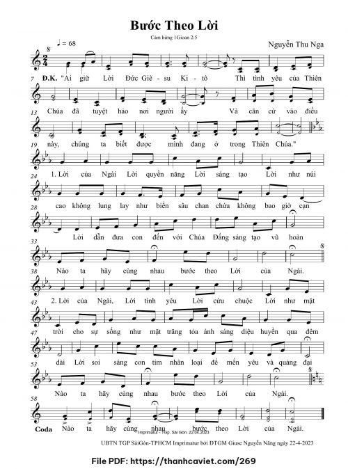 Bước theo Lời - Nguyễn Thu Nga - trang 1