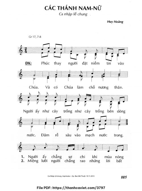 Các Thánh Nam Nữ - Lm. Huy Hoàng - trang 1
