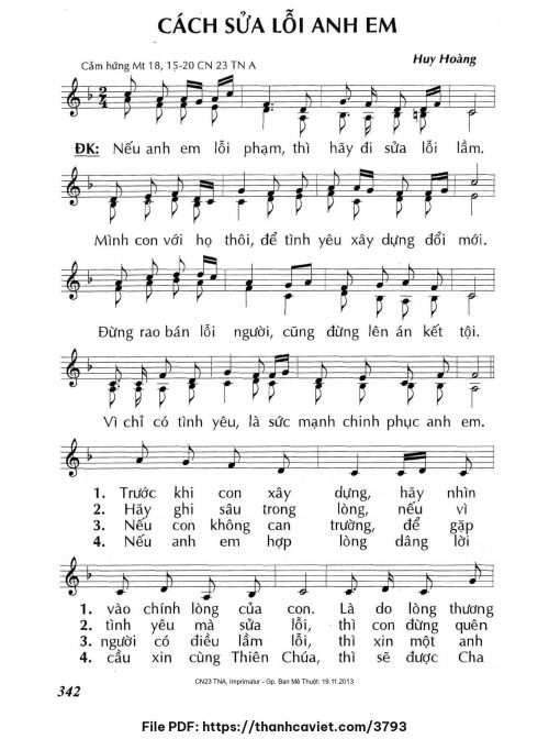 Cách sửa lỗi anh em - Lm. Huy Hoàng - trang 1