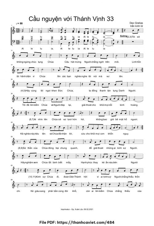 Cầu nguyện với Thánh Vịnh 33 - Trần Kính Lữ - trang 1