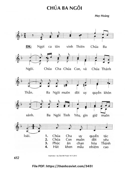 Chúa Ba Ngôi - Lm. Huy Hoàng - trang 1