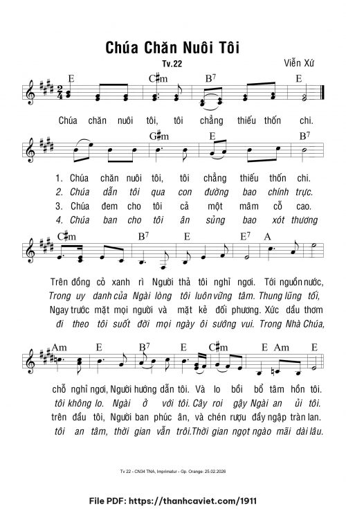 Chúa chăn nuôi tôi - Viễn Xứ - trang 1