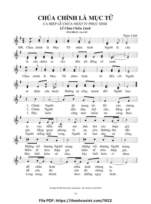 Chúa chính là Mục tử - Ngọc Linh - trang 1