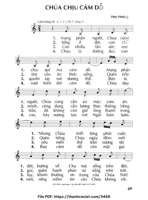 Chúa chịu cám dỗ - Lm. Huy Hoàng - trang 1