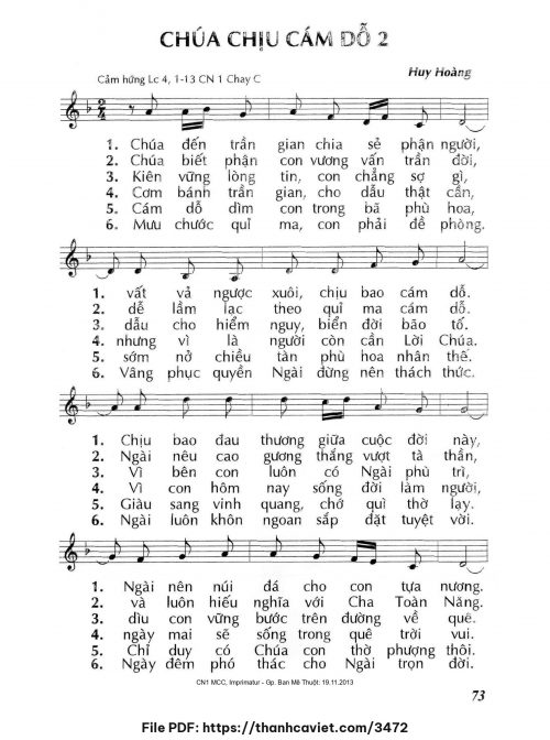 Chúa chịu cám dỗ 2 - Lm. Huy Hoàng - trang 1