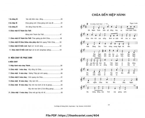 Chúa đến Hiệp Hành - Ngọc Linh - trang 1