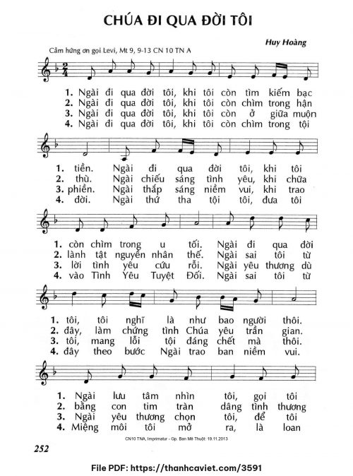 Chúa đi qua đời tôi - Lm. Huy Hoàng - trang 1