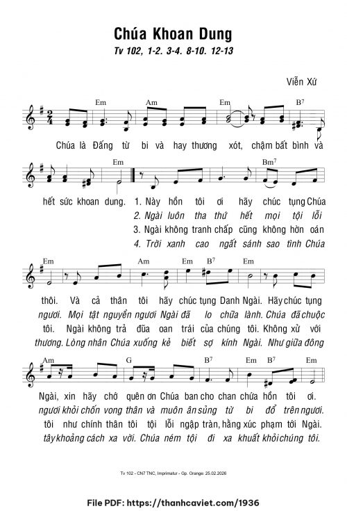 Chúa khoan dung - Viễn Xứ - trang 1