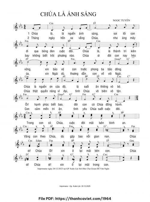 Chúa là ánh sáng - Ngọc Tuyên - trang 1