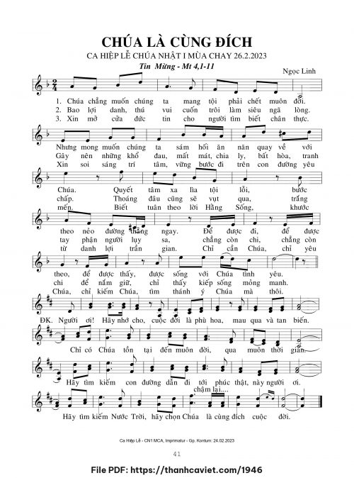 Chúa là cùng đích - Ngọc Linh - trang 1