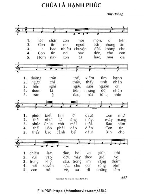 Chúa là hạnh phúc - Lm. Huy Hoàng - trang 1