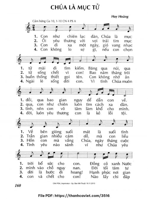 Chúa là mục tử - Lm. Huy Hoàng - trang 1