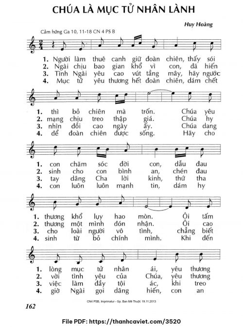 Chúa là mục tử nhân lành - Lm. Huy Hoàng - trang 1