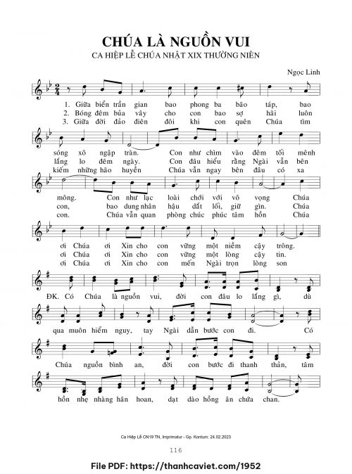 Chúa là nguồn vui - Ngọc Linh - trang 1