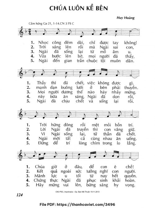 Chúa luôn kề bên - Lm. Huy Hoàng - trang 1