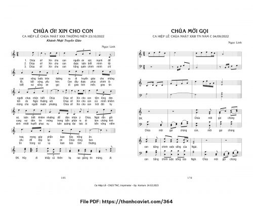 Chúa mời gọi [Hợp Xướng] - Ngọc Linh - trang 1