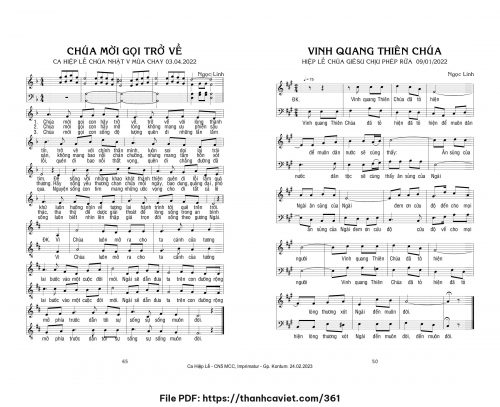 Chúa mời gọi trở về - Ngọc Linh - trang 1