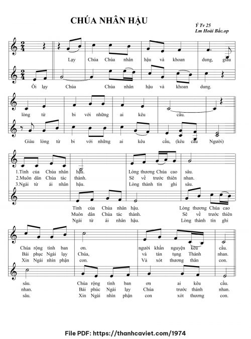 Chúa nhân hậu - Lm. Hoài Bắc, OP - trang 1