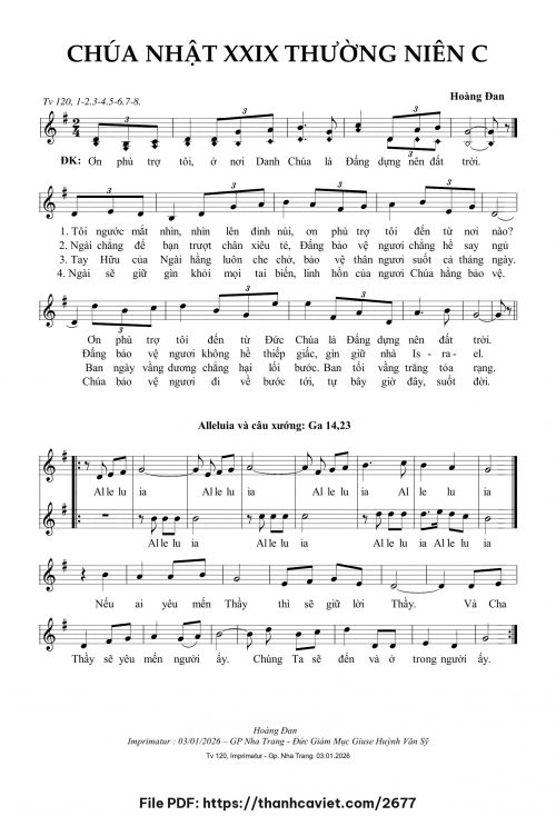 Chúa Nhật 29 Thường Niên C - Hoàng Đan - trang 1