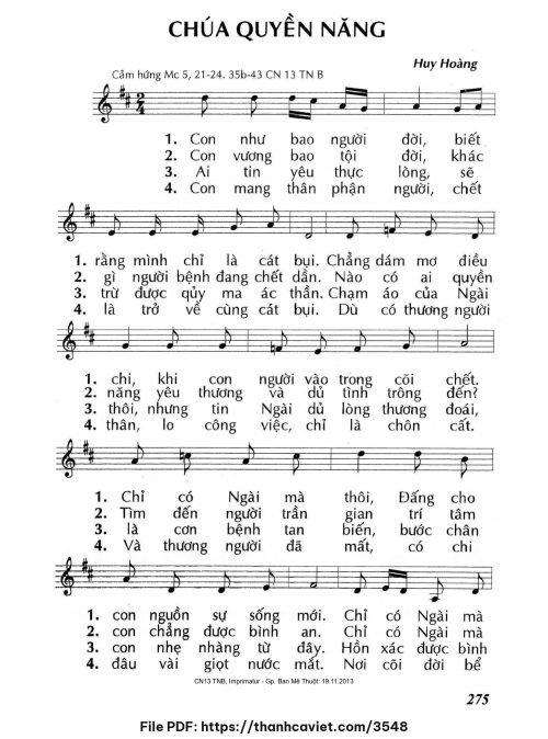 Chúa quyền năng - Lm. Huy Hoàng - trang 1