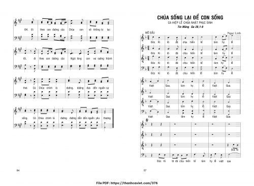 Chúa sống lại để con sống (Ca Hiệp Lễ – Chúa Nhật Phục Sinh, Imprimatur – Gp. Kontum: 12.10.2023) 1 / - Ngọc Linh - trang 1