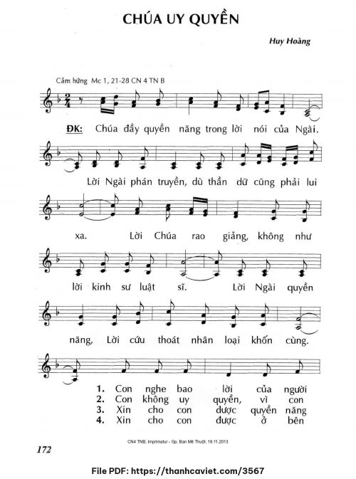 Chúa uy quyền - Lm. Huy Hoàng - trang 1
