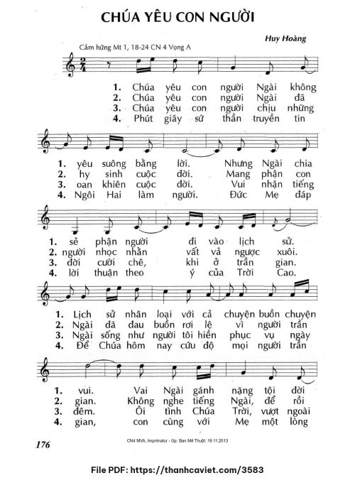 Chúa yêu con người - Lm. Huy Hoàng - trang 1