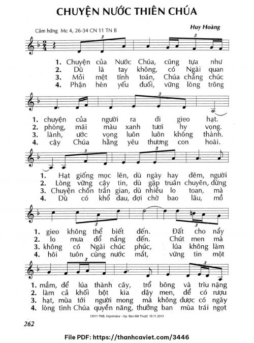 Chuyện Nước Thiên Chúa - Lm. Huy Hoàng - trang 1