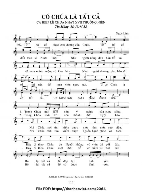 Có Chúa là tất cả - Ngọc Linh - trang 1