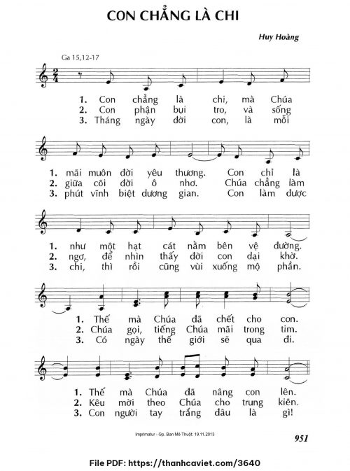 Con chẳng là chi - Lm. Huy Hoàng - trang 1