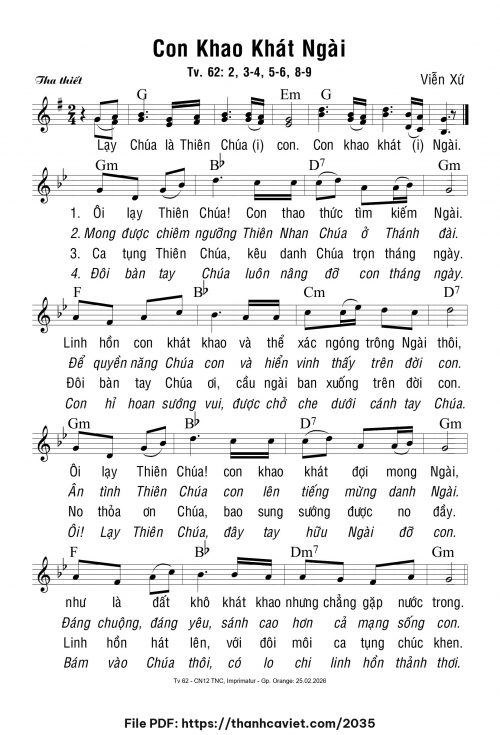 Con khao khát Ngài - Viễn Xứ - trang 1