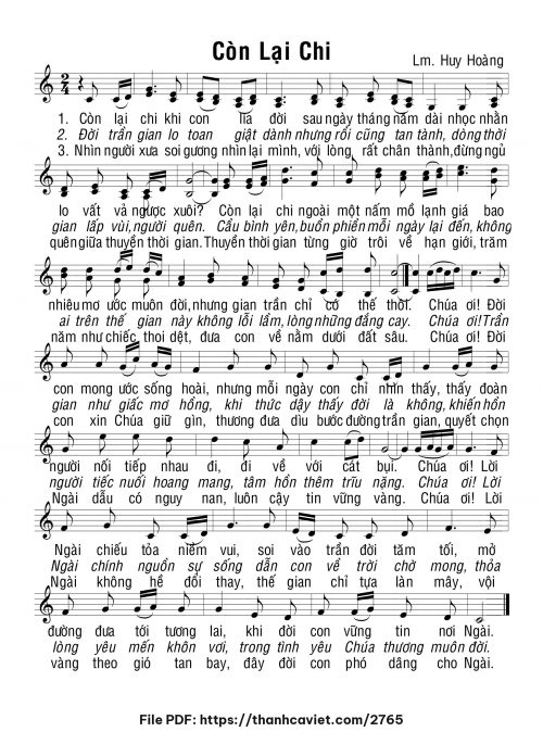 Còn lại chi - Lm. Huy Hoàng - trang 1