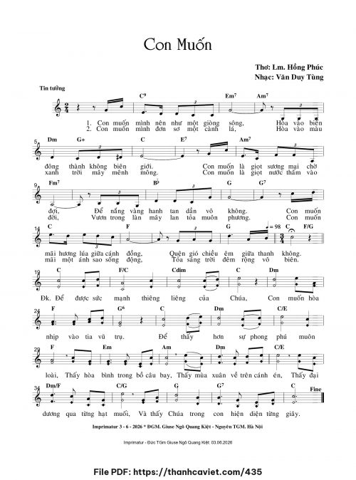 Con muốn - Văn Duy Tùng - trang 1