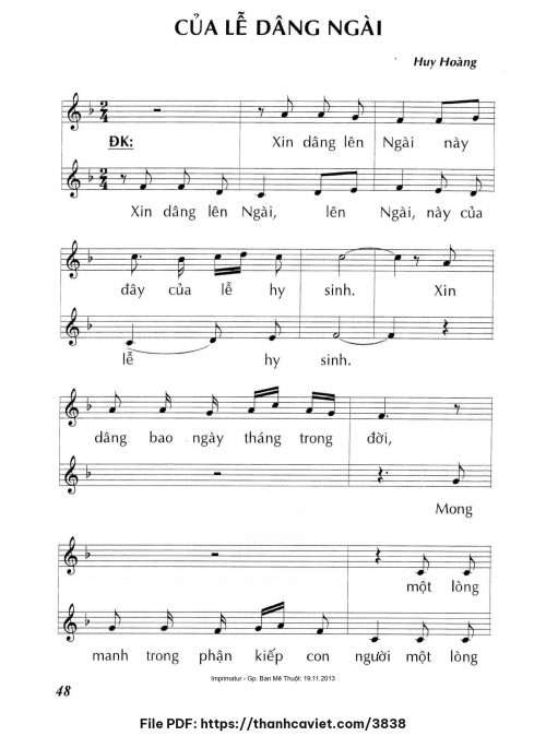Của lễ dâng Ngài - Lm. Huy Hoàng - trang 1
