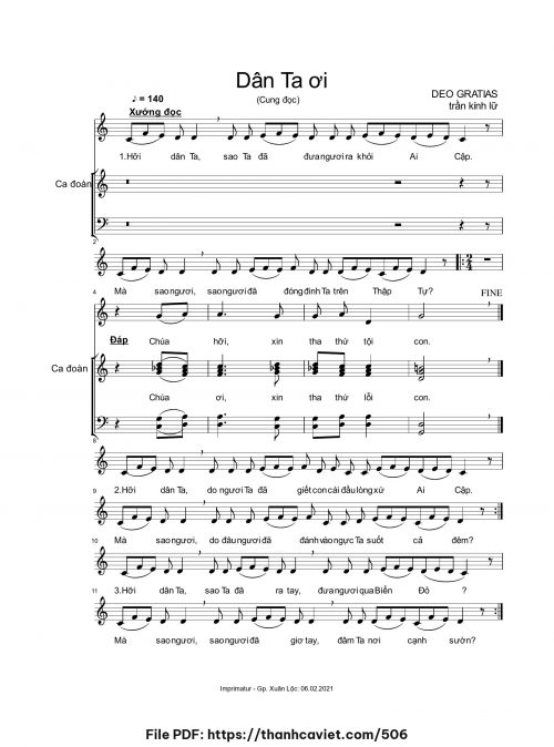 Dân ta ơi - Trần Kính Lữ - trang 1