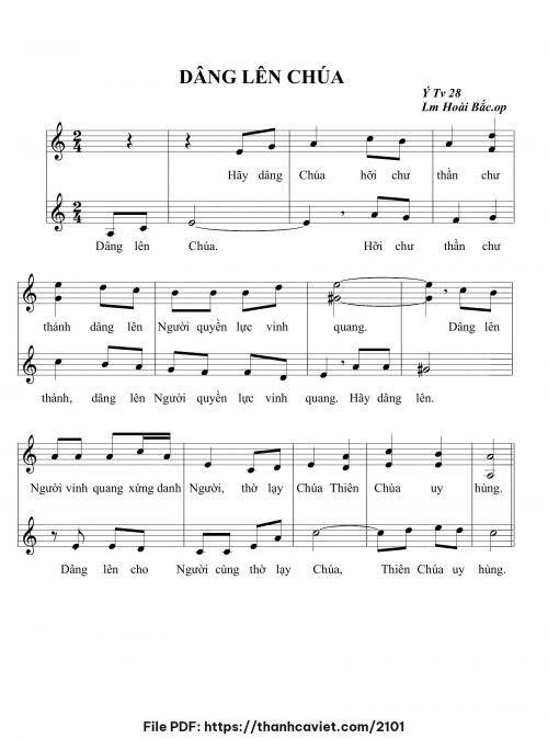Dâng lên Chúa - Lm. Hoài Bắc, OP - trang 1