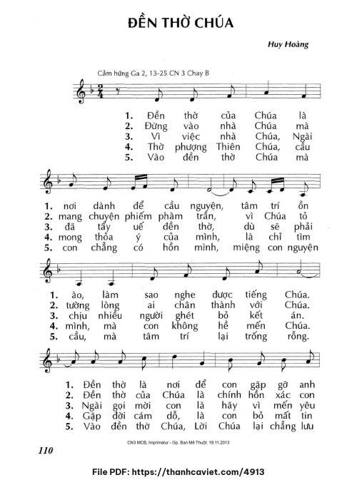 Đền Thờ Chúa - Lm. Huy Hoàng - trang 1