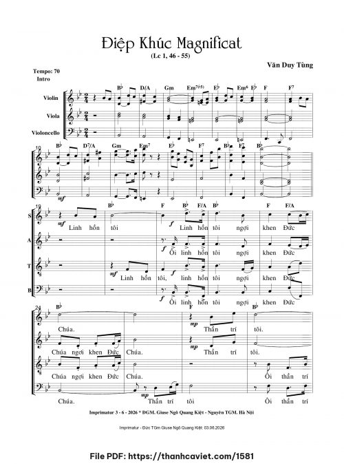 Điệp khúc Magnificat - Văn Duy Tùng - trang 1