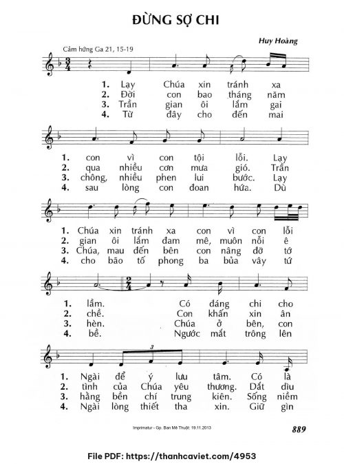 Đừng sợ chi - Lm. Huy Hoàng - trang 1