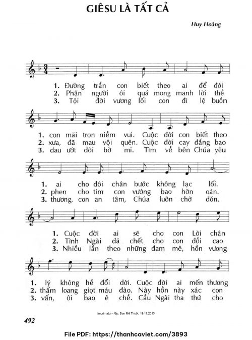 Giêsu là tất cả - Lm. Huy Hoàng - trang 1