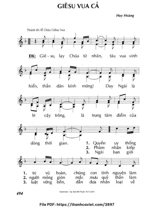 Giêsu Vua cả - Lm. Huy Hoàng - trang 1
