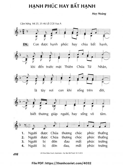 Hạnh phúc hay bất hạnh - Lm. Huy Hoàng - trang 1