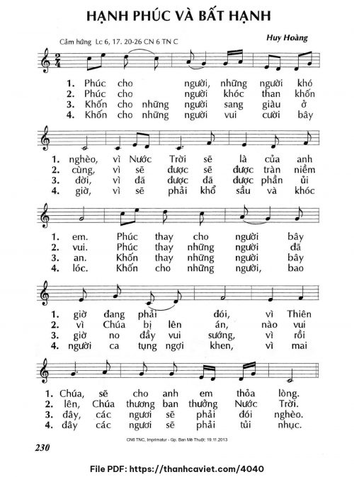 Hạnh phúc và bất hạnh - Lm. Huy Hoàng - trang 1