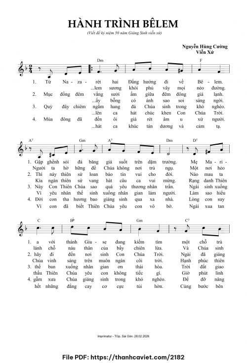 Hành trình Bêlem - Lm. Nguyễn Hùng Cường - Viễn Xứ - trang 1