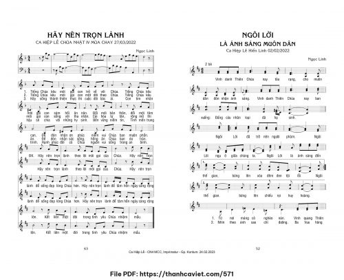 Hãy nên trọn lành [2 bè dị giọng] - Ngọc Linh - trang 1