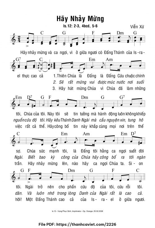 Hãy nhảy mừng - Viễn Xứ - trang 1